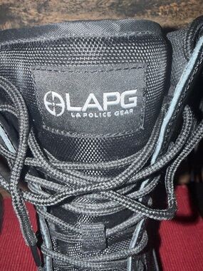 LA Police Gear Men's Black Tactical Boots - Lightweight Duty Footwear